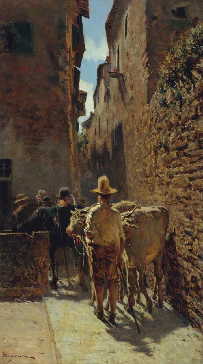 畜牧市场 作者 Telemaco Signorini