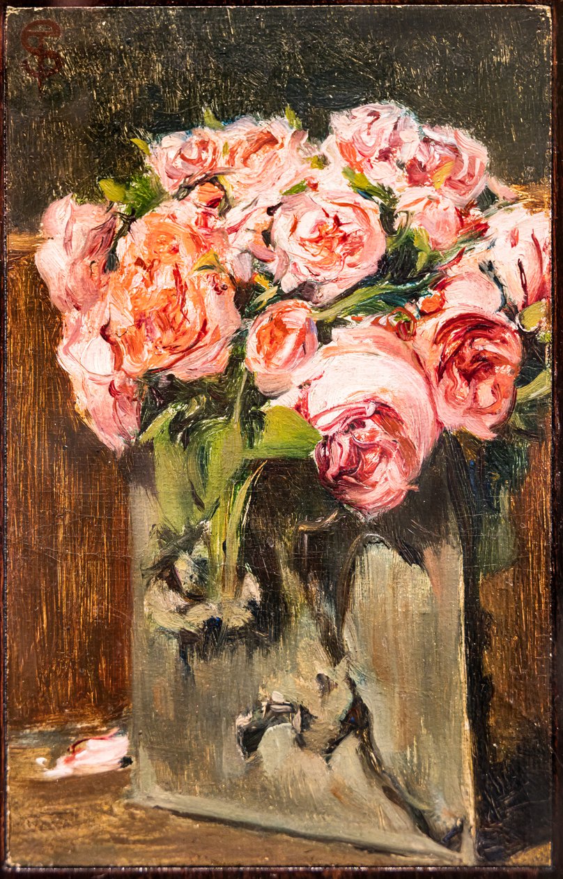 玫瑰花瓶 作者 Telemaco Signorini