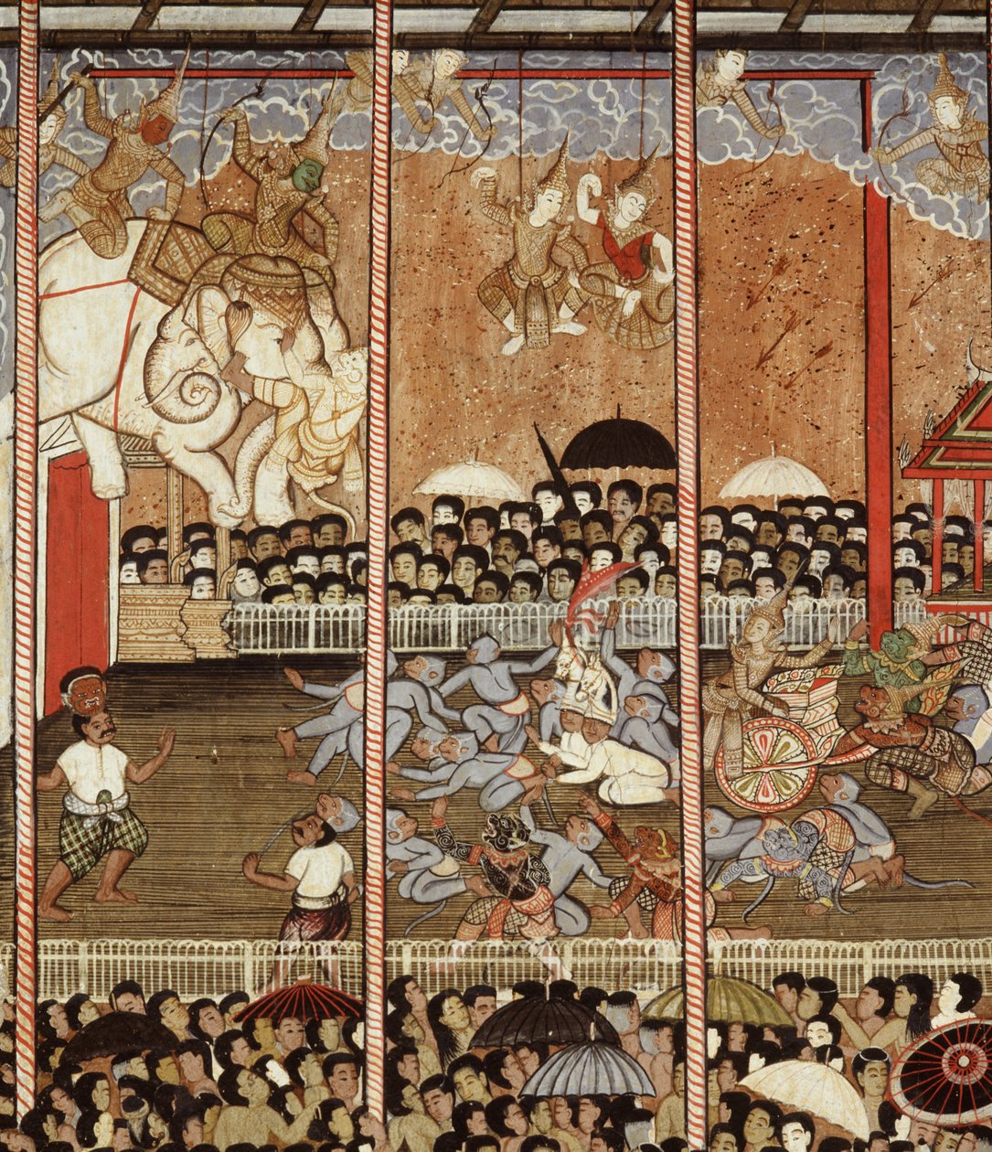Ramakien表演（壁画） 作者 泰国学校