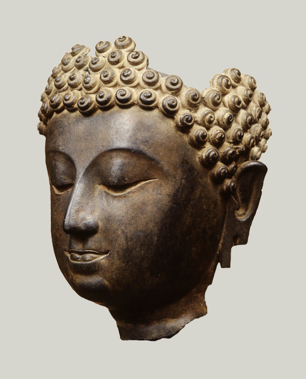 佛头，兰纳式（青铜） 作者 泰国学校