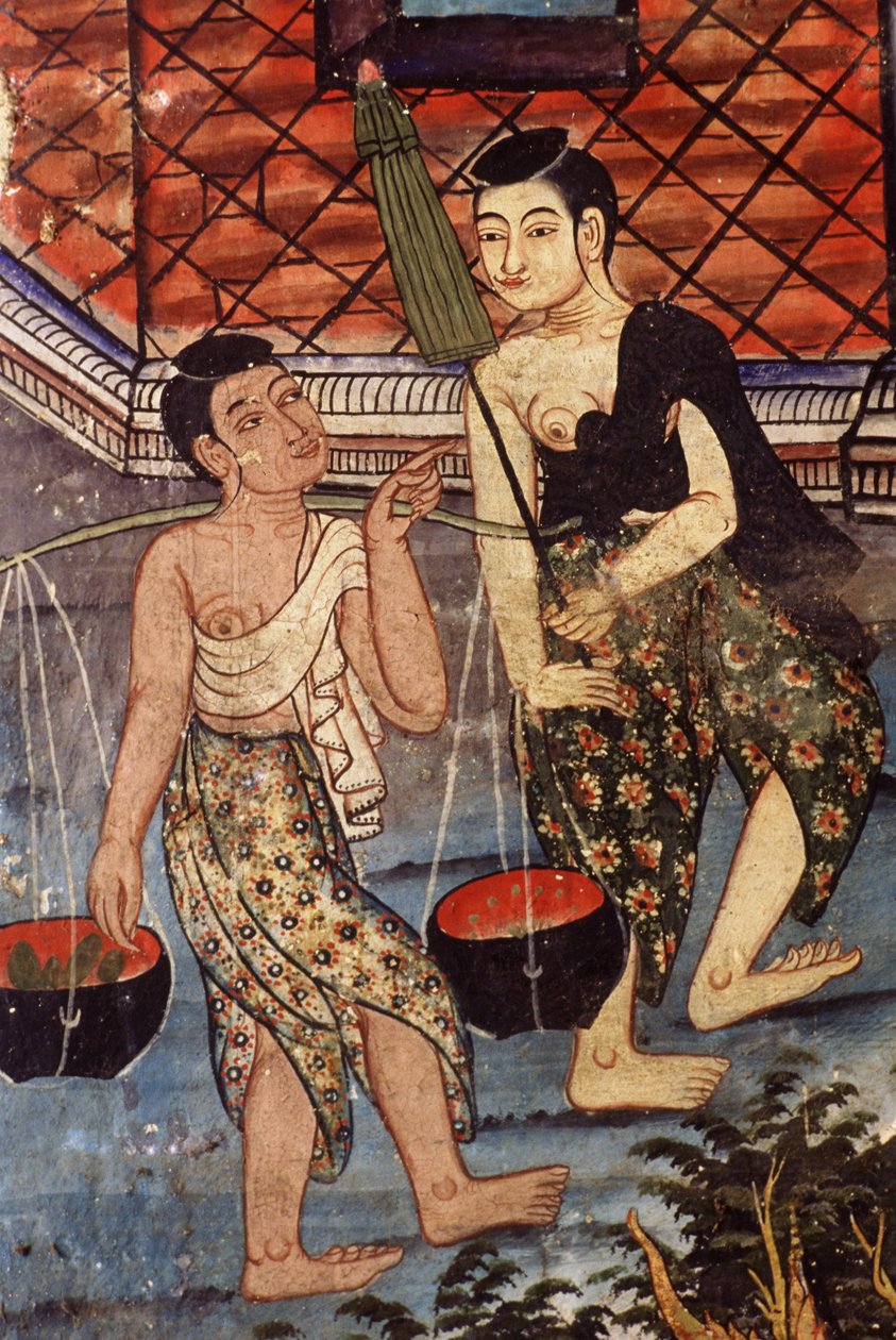 泰国女性（壁画） 作者 泰国学校