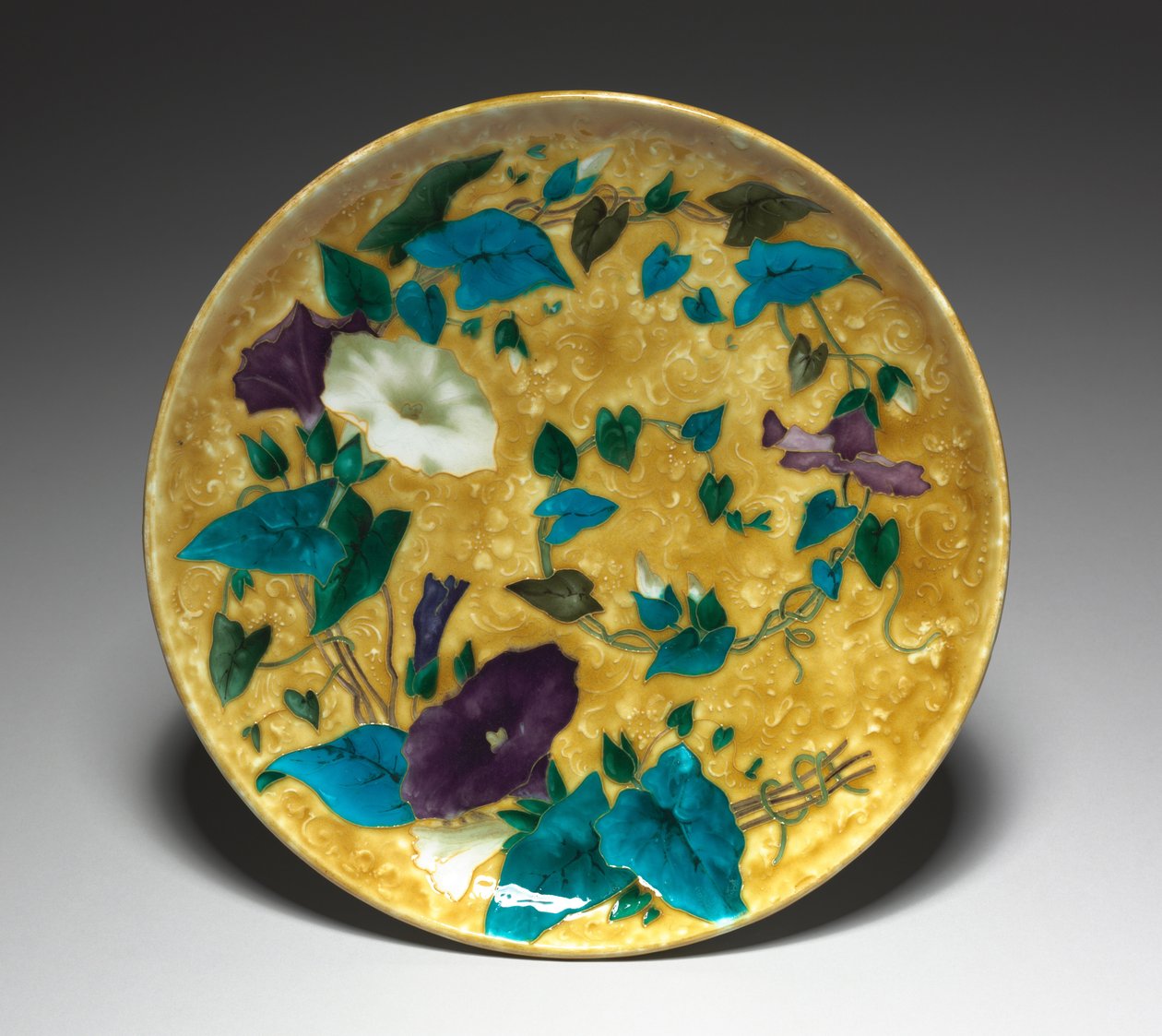 盘子，约1880-1890（陶器 作者 西奥多甲板
