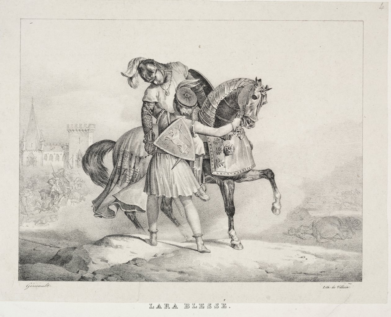 拉腊受伤 作者 西奥多·杰里科（Theodore Gericault）