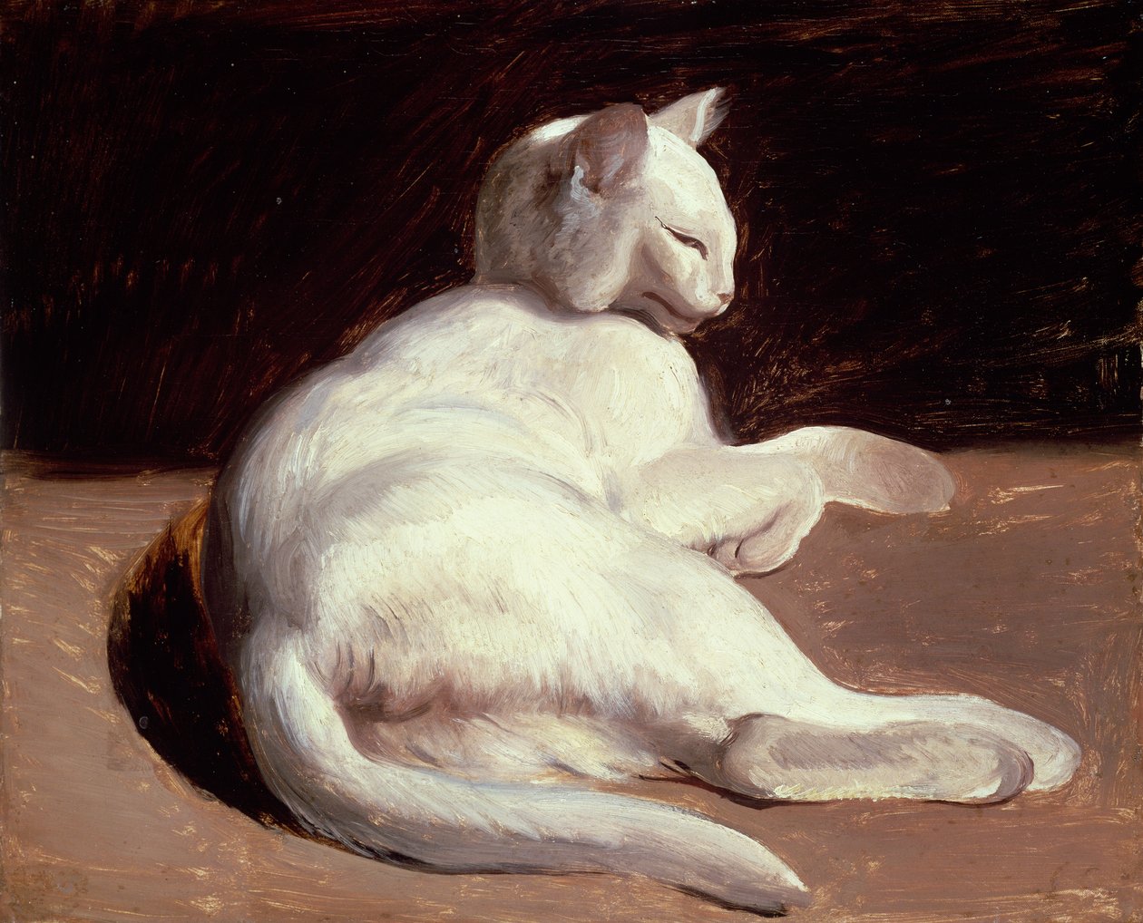 白猫，约1817-18年 作者 西奥多·杰里科（Theodore Gericault）