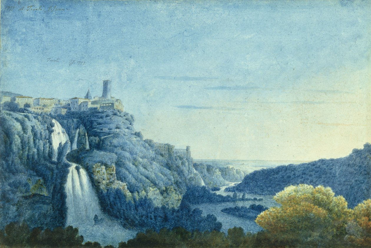 Tivoli，1777（纸上石墨） 作者 托马斯·琼斯