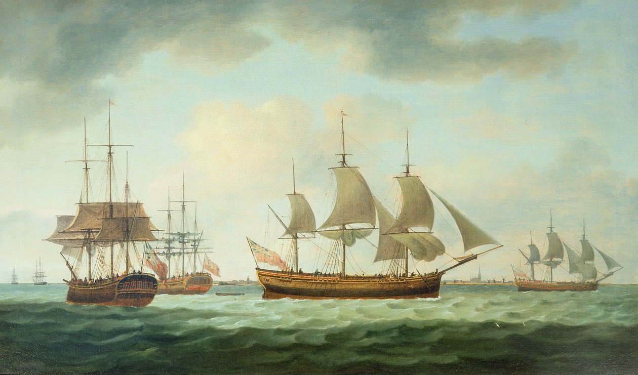 1783年，商船在海岸外 作者 托马斯·鲁尼