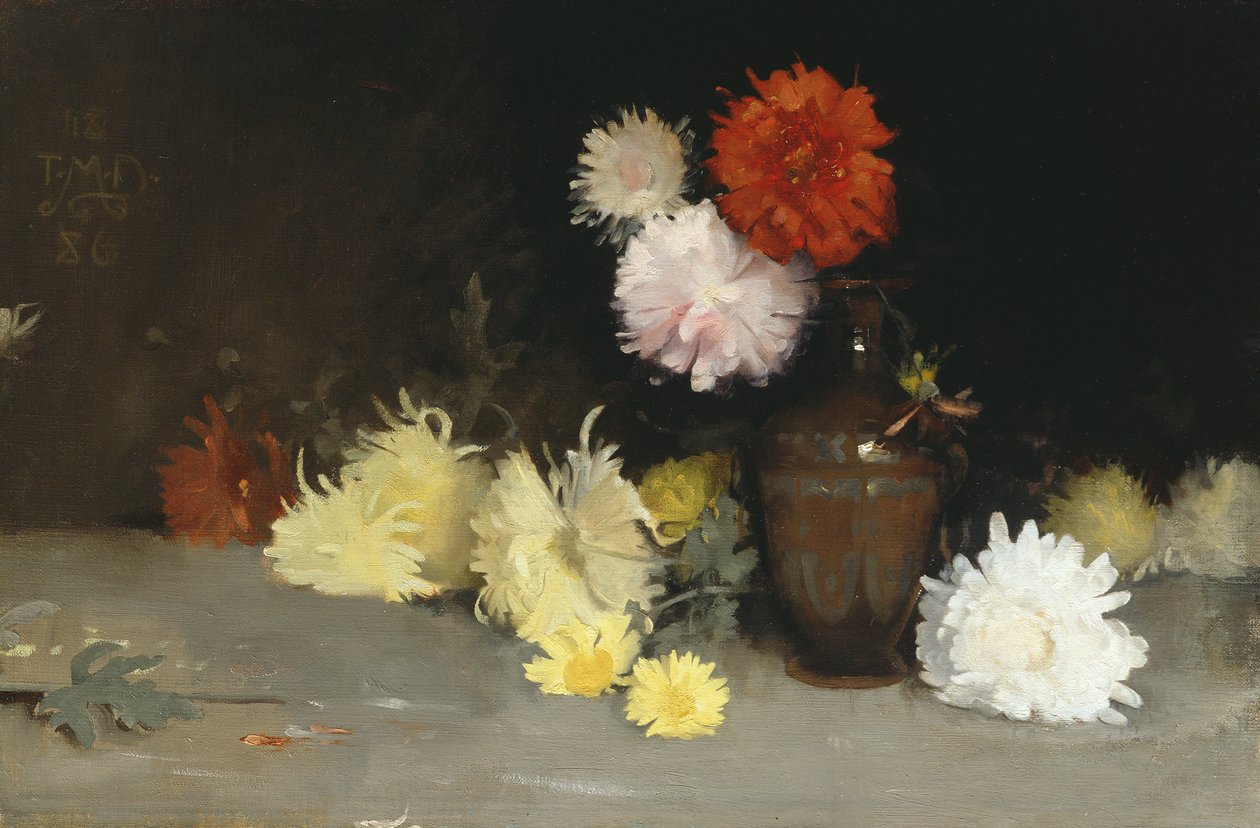 1886年花瓶里的花 作者 托马斯·米莉·道