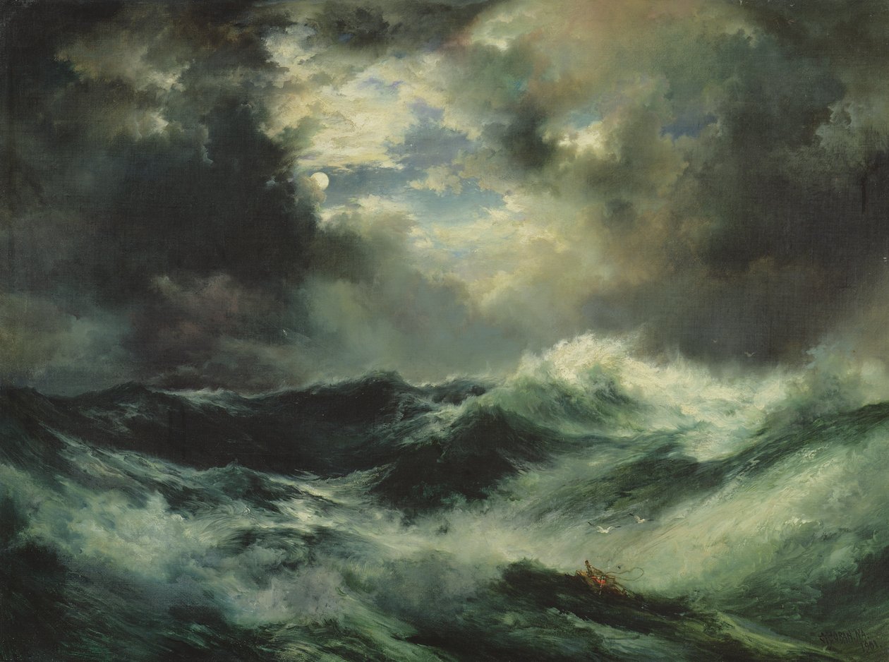 月亮海难，海上，1901年 作者 托马斯·莫兰
