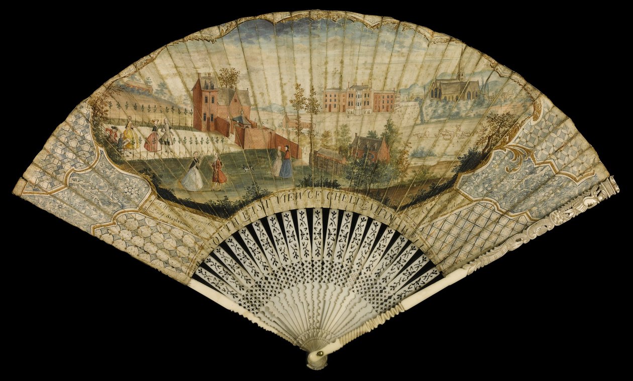 扇子装饰着1740年切尔滕纳姆井的东南视图 作者 托马斯·罗宾斯
