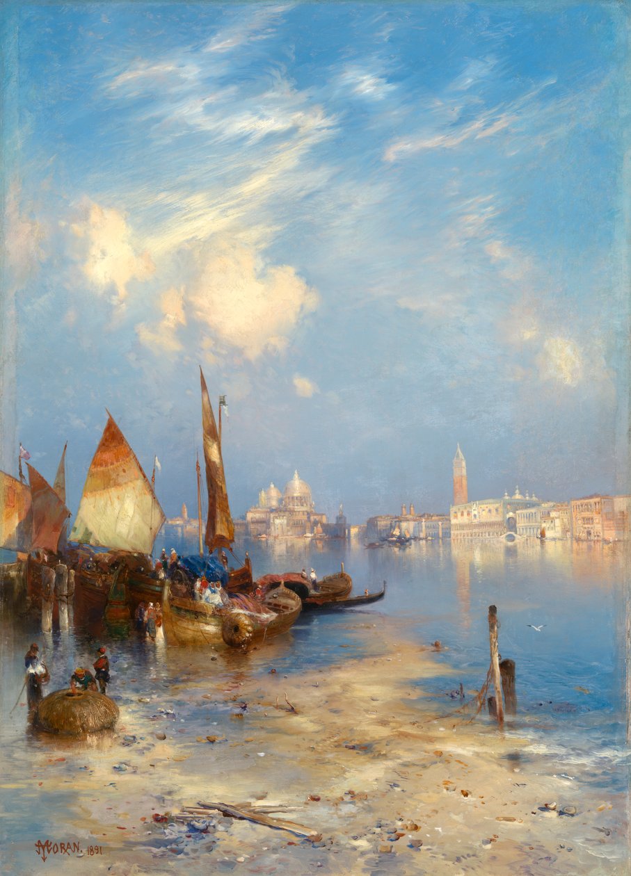 威尼斯风光》，1891年。 作者 托马斯·莫兰