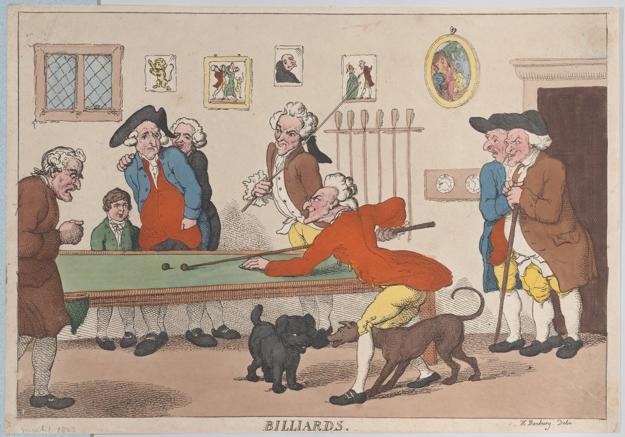 Billiards, March 1, 1803., March 1, 1803. 作者 托马斯·罗兰森