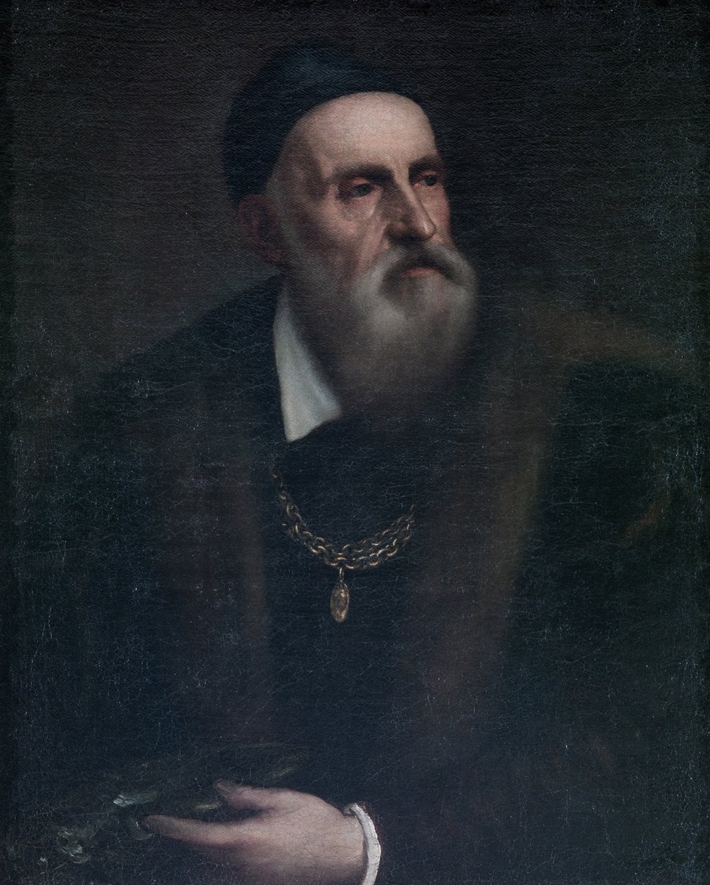 自画像，c.1562-64 作者 蒂齐亚诺·韦切利（Tiziano Vecelli）
