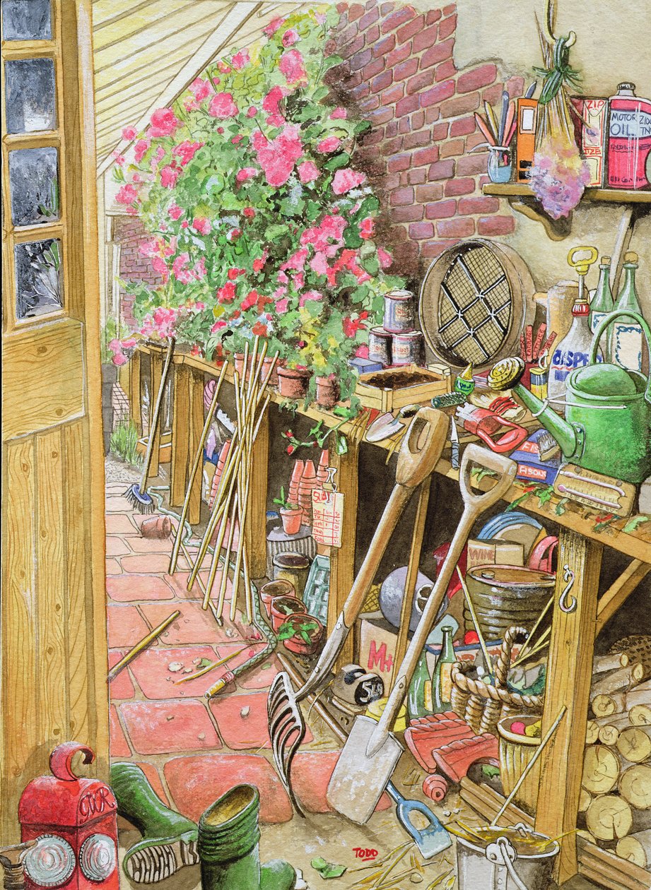 Potting Up，1997（wc on paper） 作者 托尼·托德