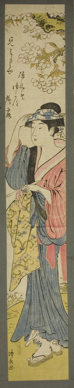 观赏樱花的女子 作者 永永鸟居