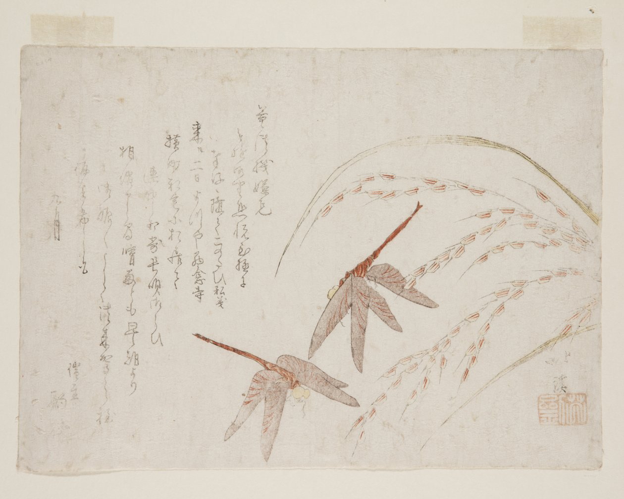 蜻蜓（彩色木版画） 作者 丰田福建