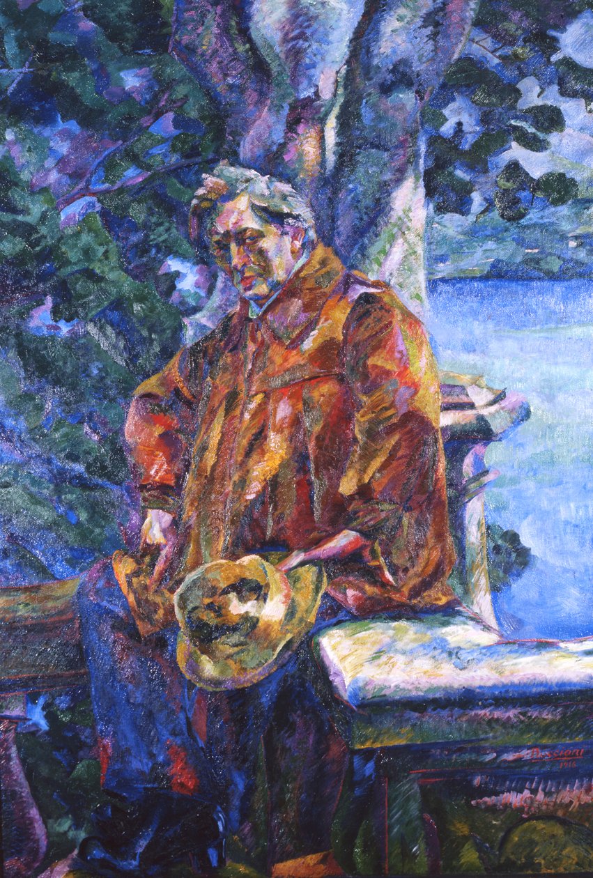 Ferruccio Busoni的肖像，1916年 作者 翁贝托·博西奥尼（Umberto Boccioni）