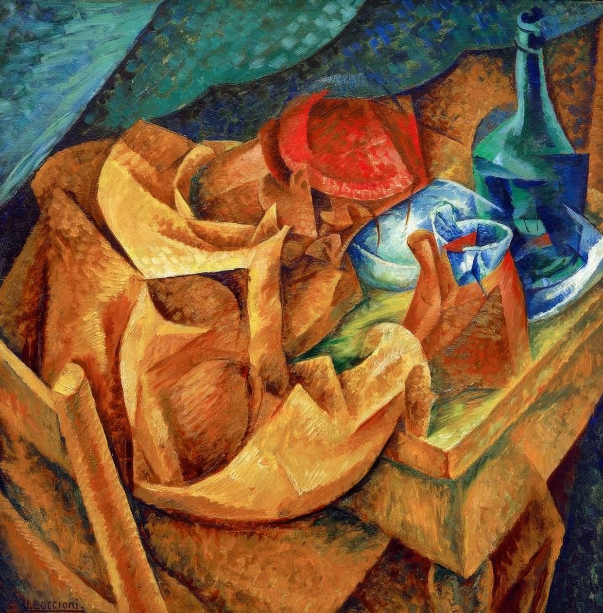 饮酒者 作者 翁贝托·博西奥尼（Umberto Boccioni）