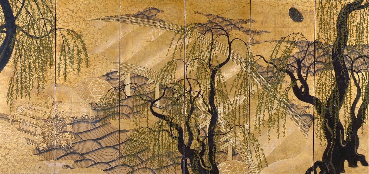 六面画屏（宇治桥） 作者 未知未知