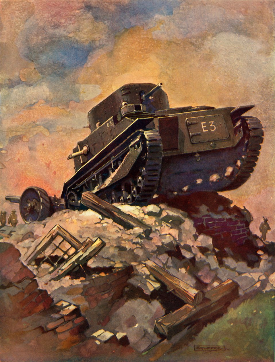 一辆战车，c1930。 作者 不明