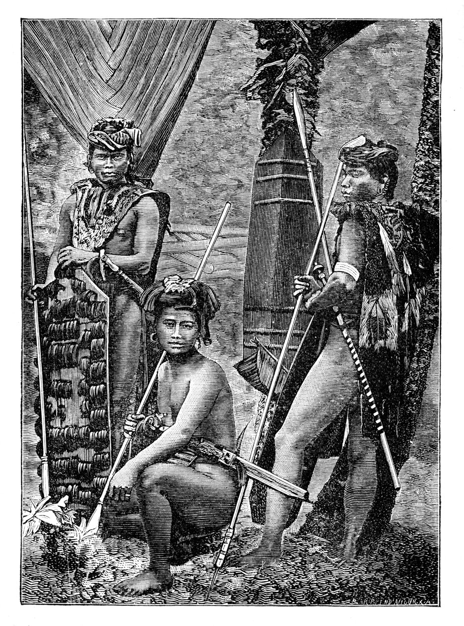 一群Dyaks，c1900 作者 不明