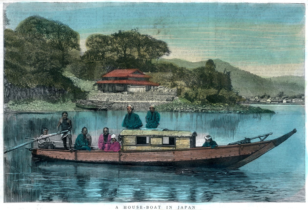 1888年，日本的一艘船屋 作者 不明