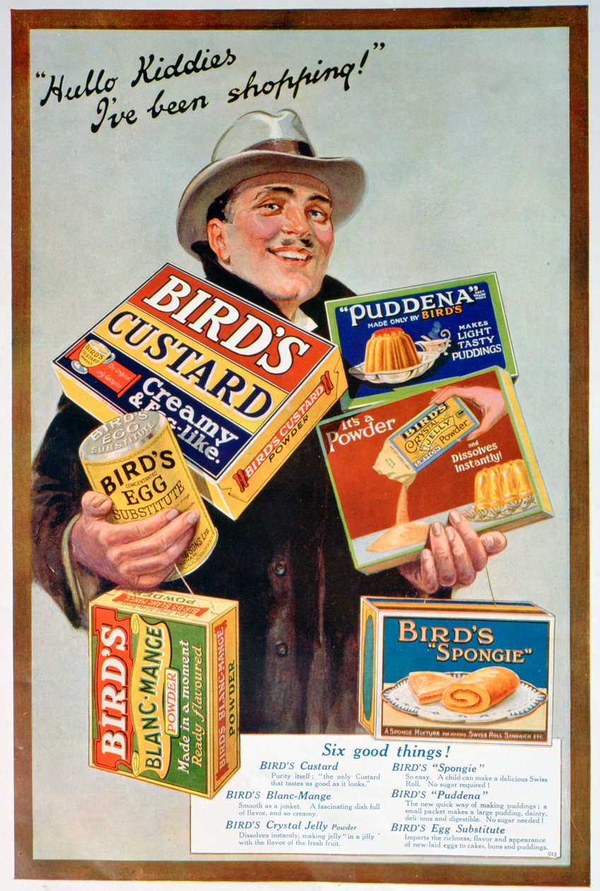 鸟类食品广告，1920年 作者 不明