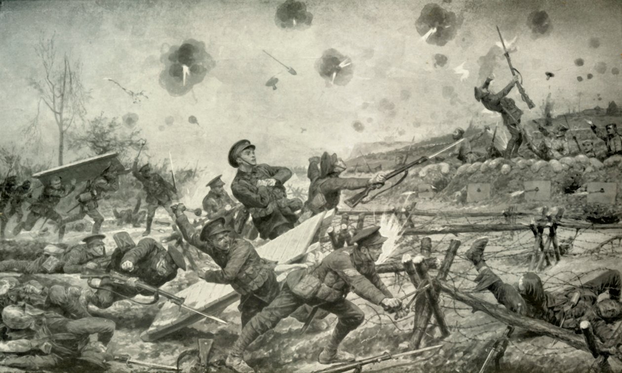 轰炸党领导的袭击，1919年。 作者 不明