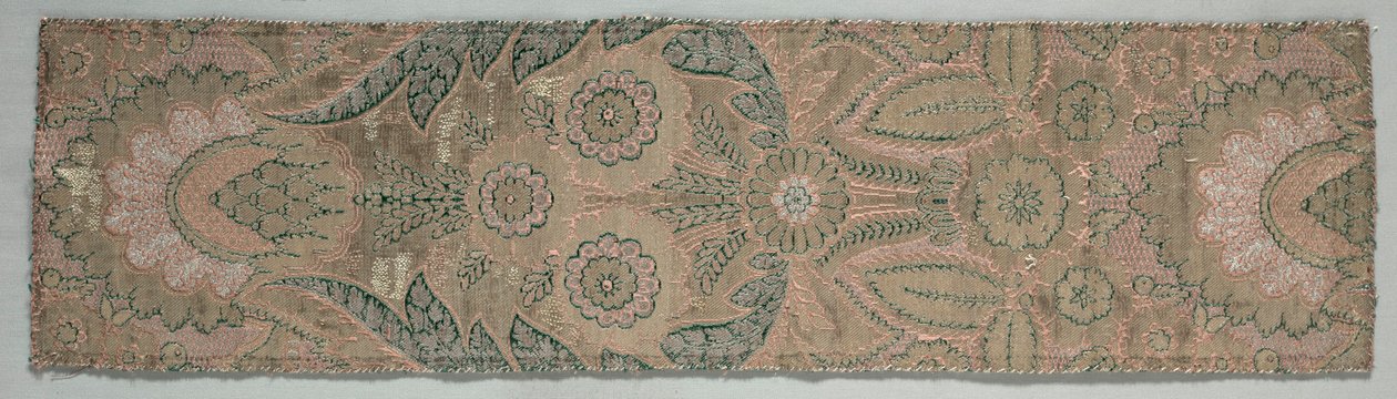 锦缎纺织品，约1700年。 作者 不明