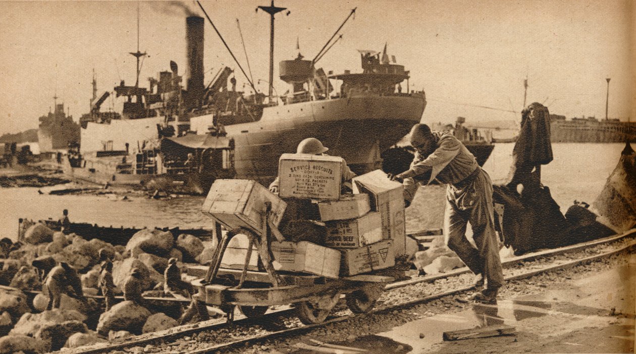 1943年在班加西的忙碌场面 作者 不明