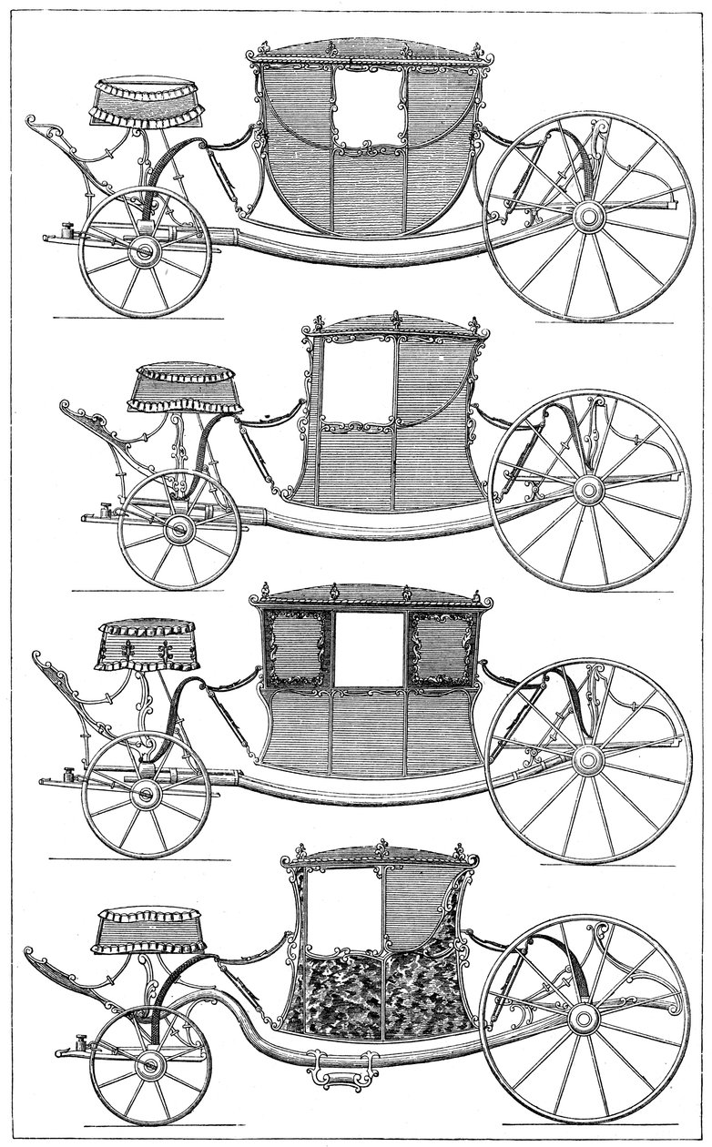 马车，1885年 作者 不明