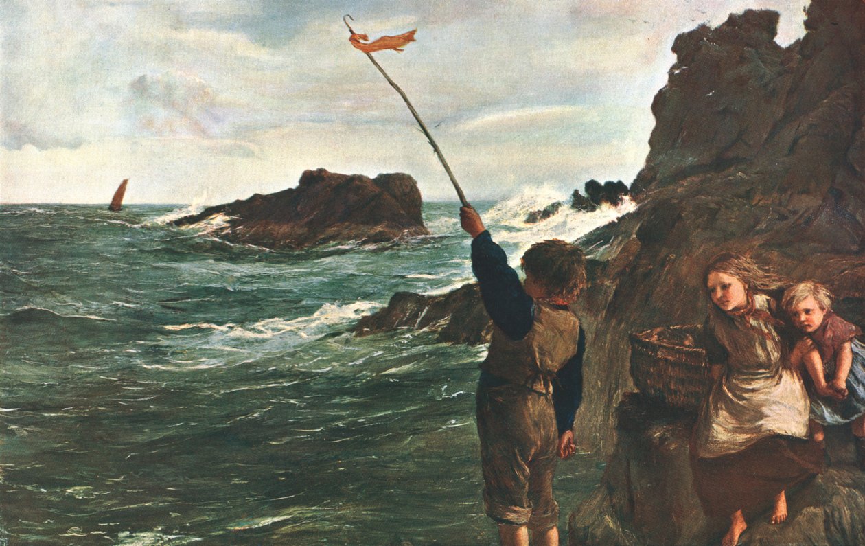 被浪潮抓住了，c1869，c1902。 作者 不明