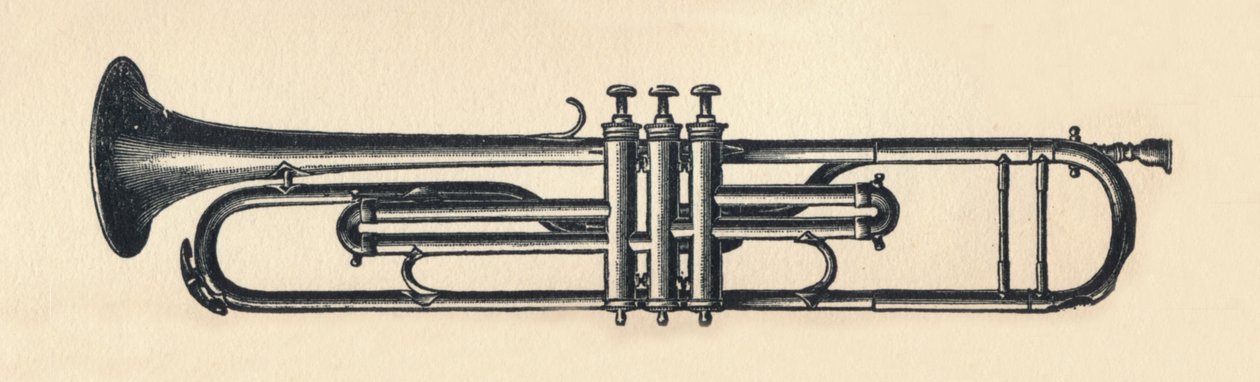 彩色小号，1895年。 作者 不明