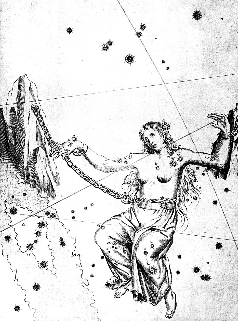 仙女座星座，1723年 作者 不明
