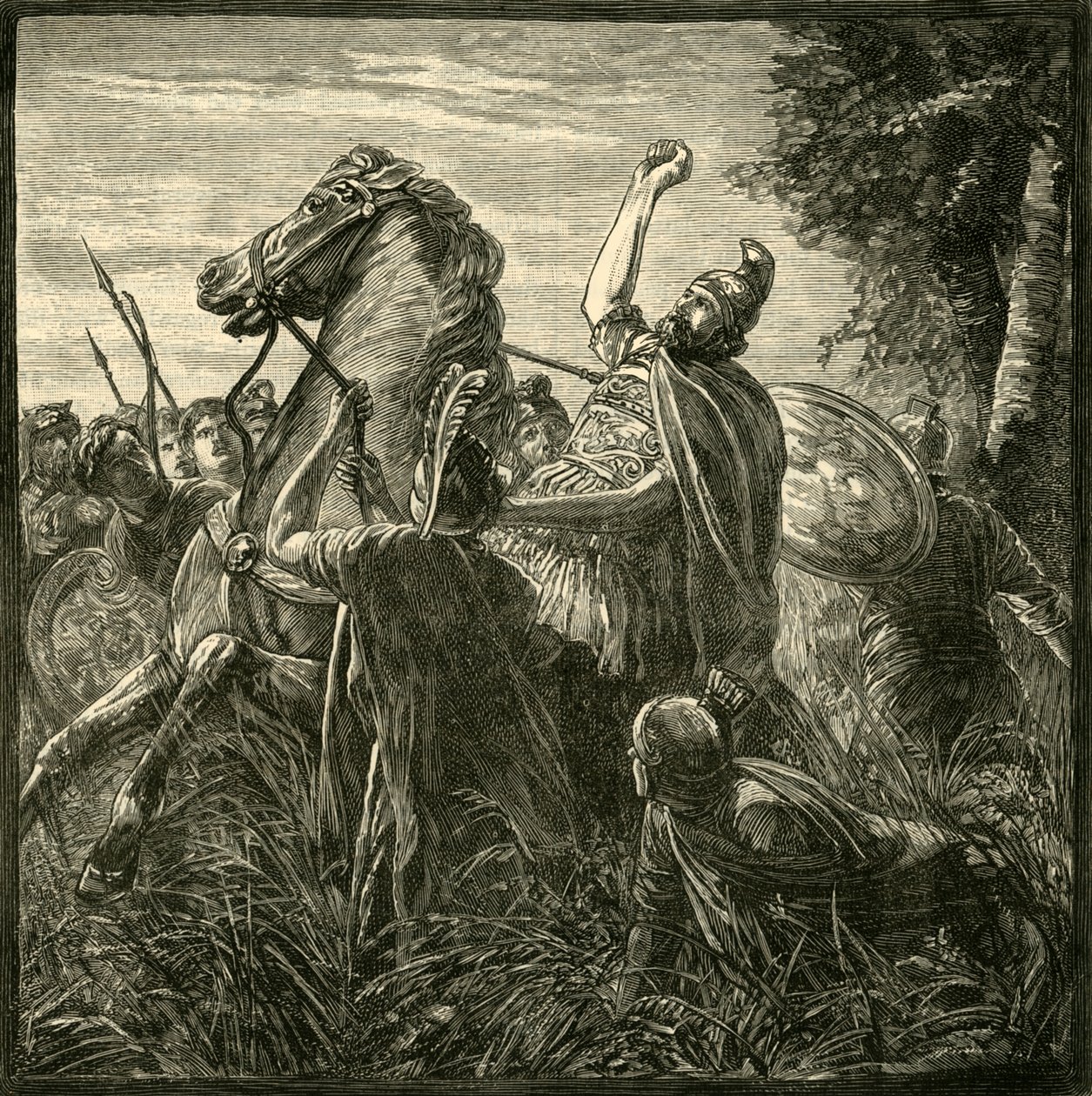 Crassus之死，1890年。 作者 不明