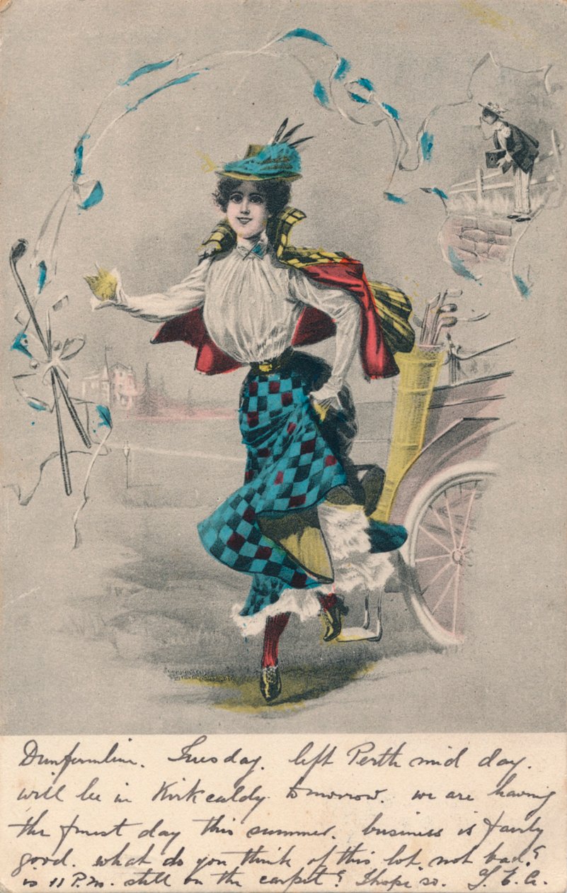 装饰女高尔夫球手1，c1904 作者 不明