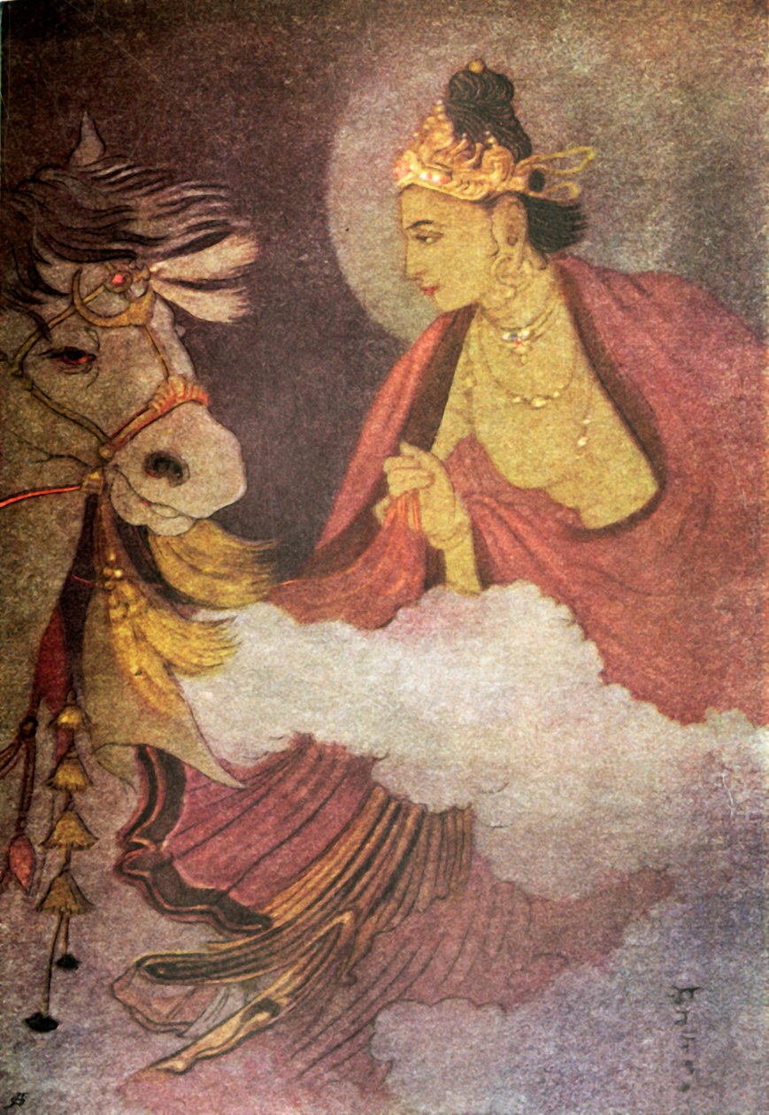 悉达多王子的离去》，1920年。 作者 不明