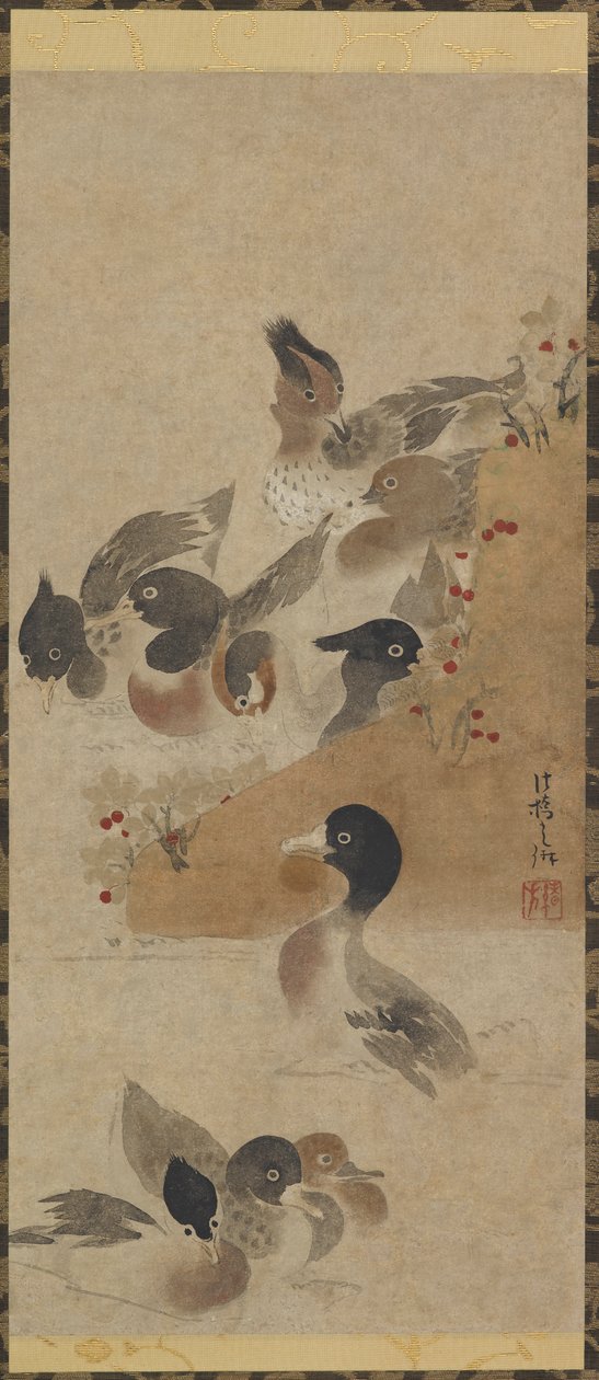 鸭子，江户时期，18世纪。 作者 不明