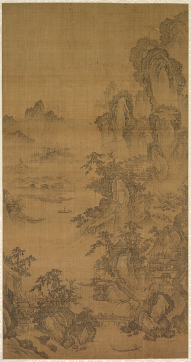 居住在山间溪流中，1500年代。 作者 不明