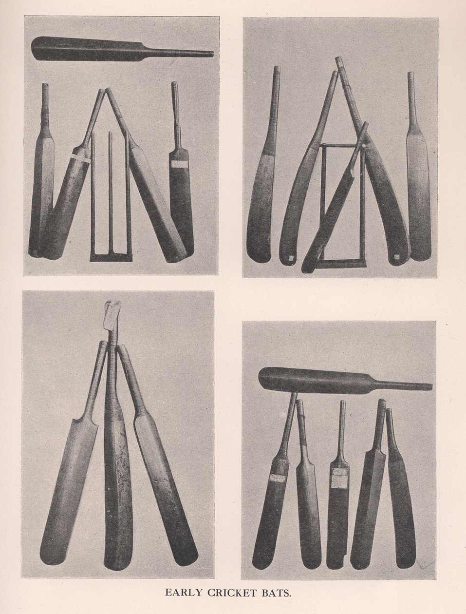 早期的板球拍，1912年 作者 不明