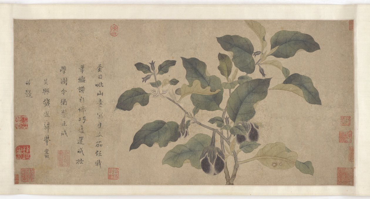 茄子，元代或明代，14世纪。 作者 不明