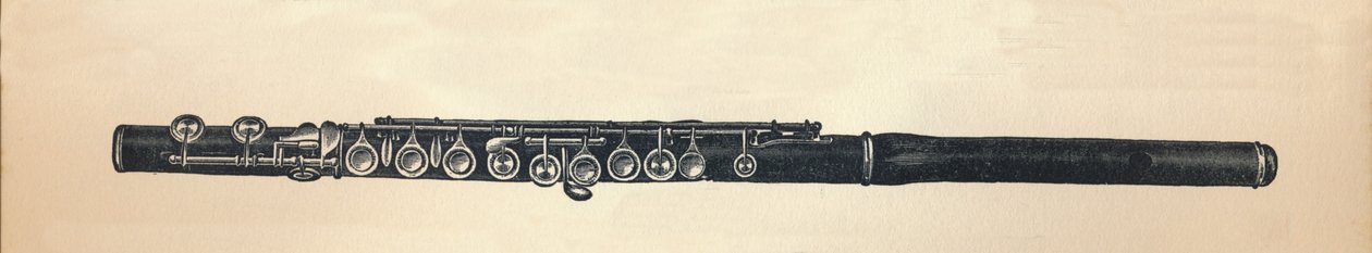 长笛，1895年。 作者 不明