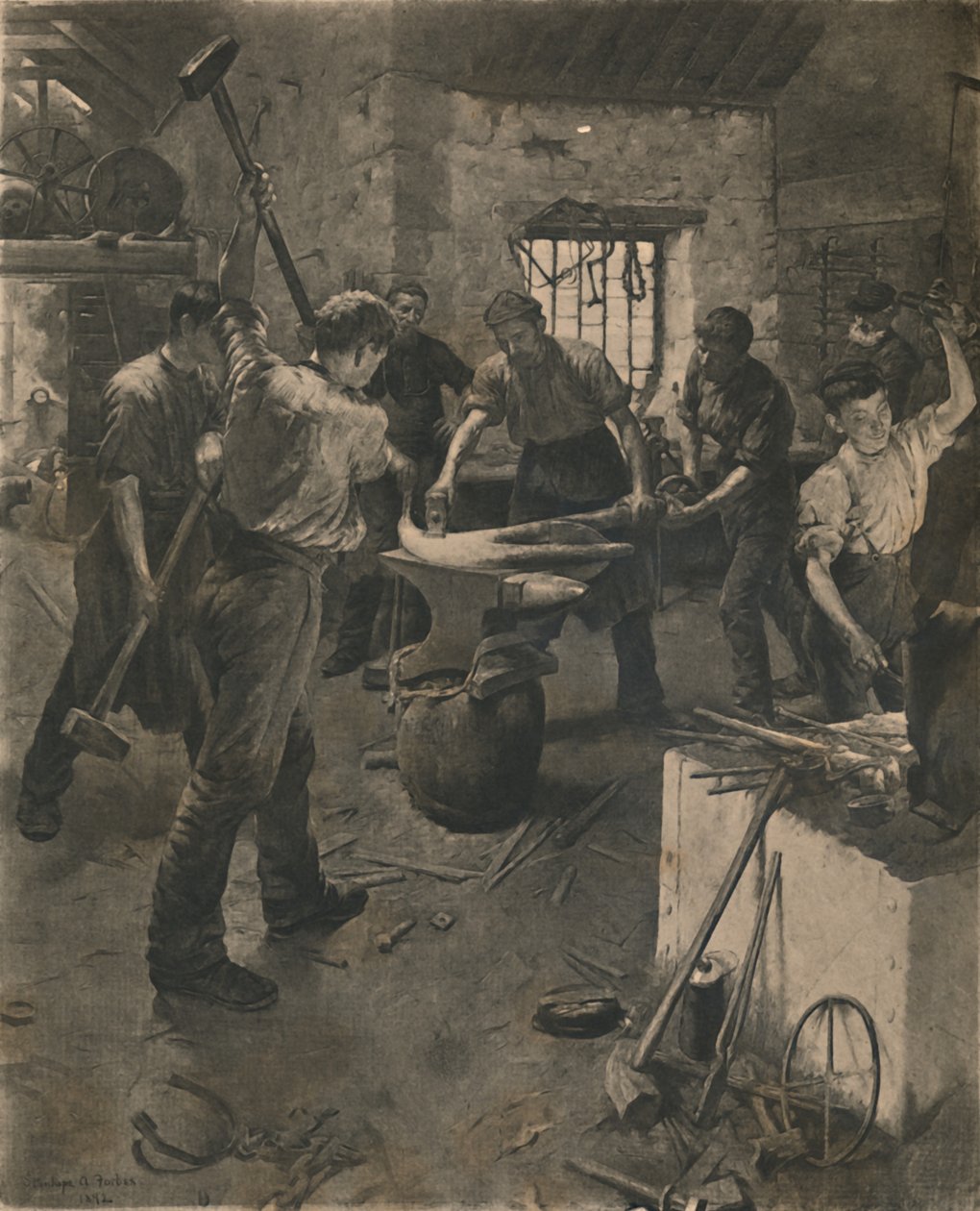 锻造锚，1892年。 作者 不明