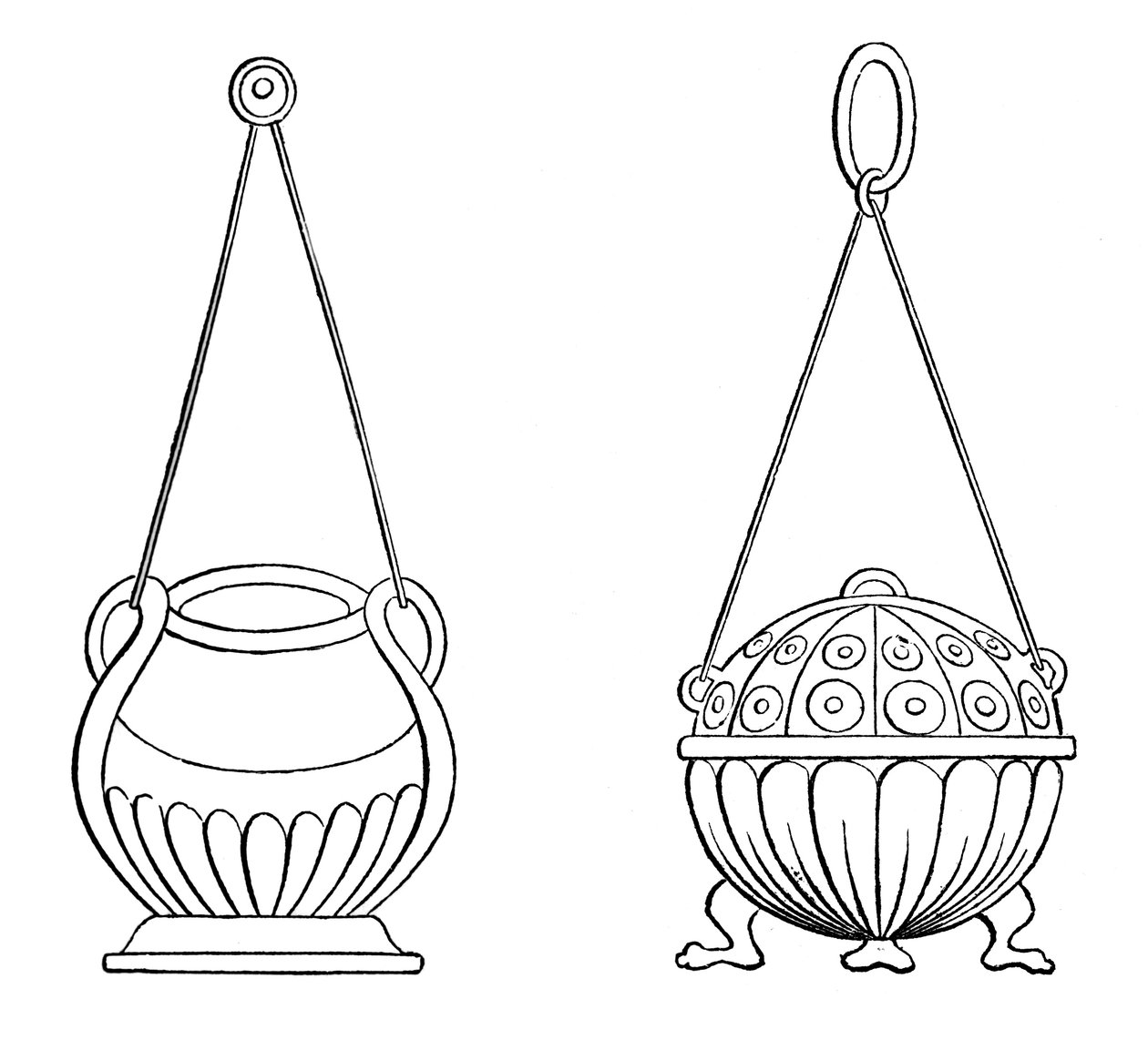 吊灯，9世纪，1870年 作者 不明