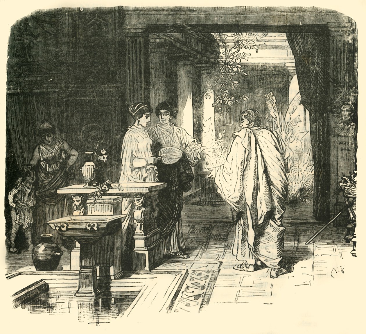 罗马房屋内部，1890年。 作者 不明