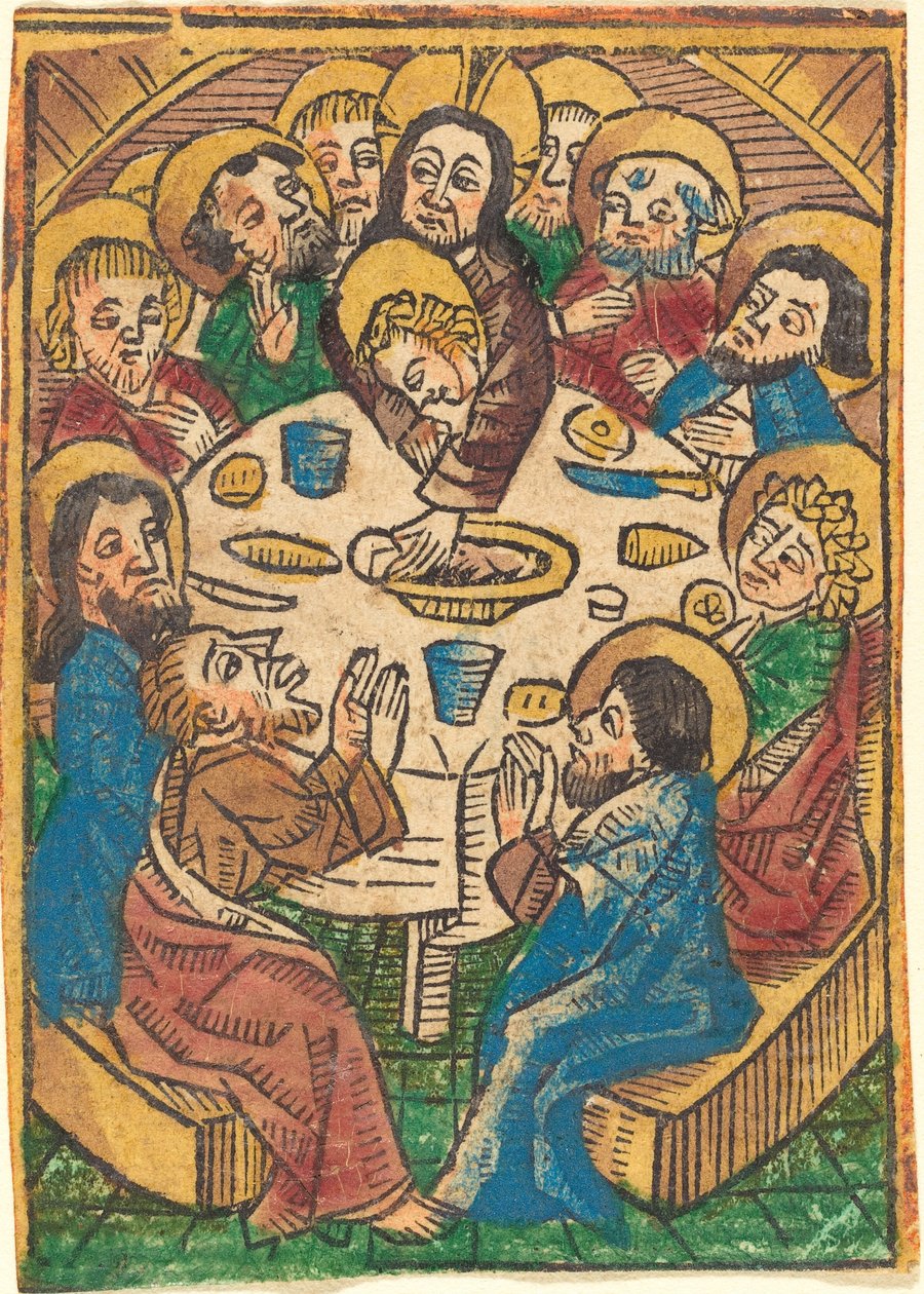 最后的晚餐，约1490年。 作者 不明