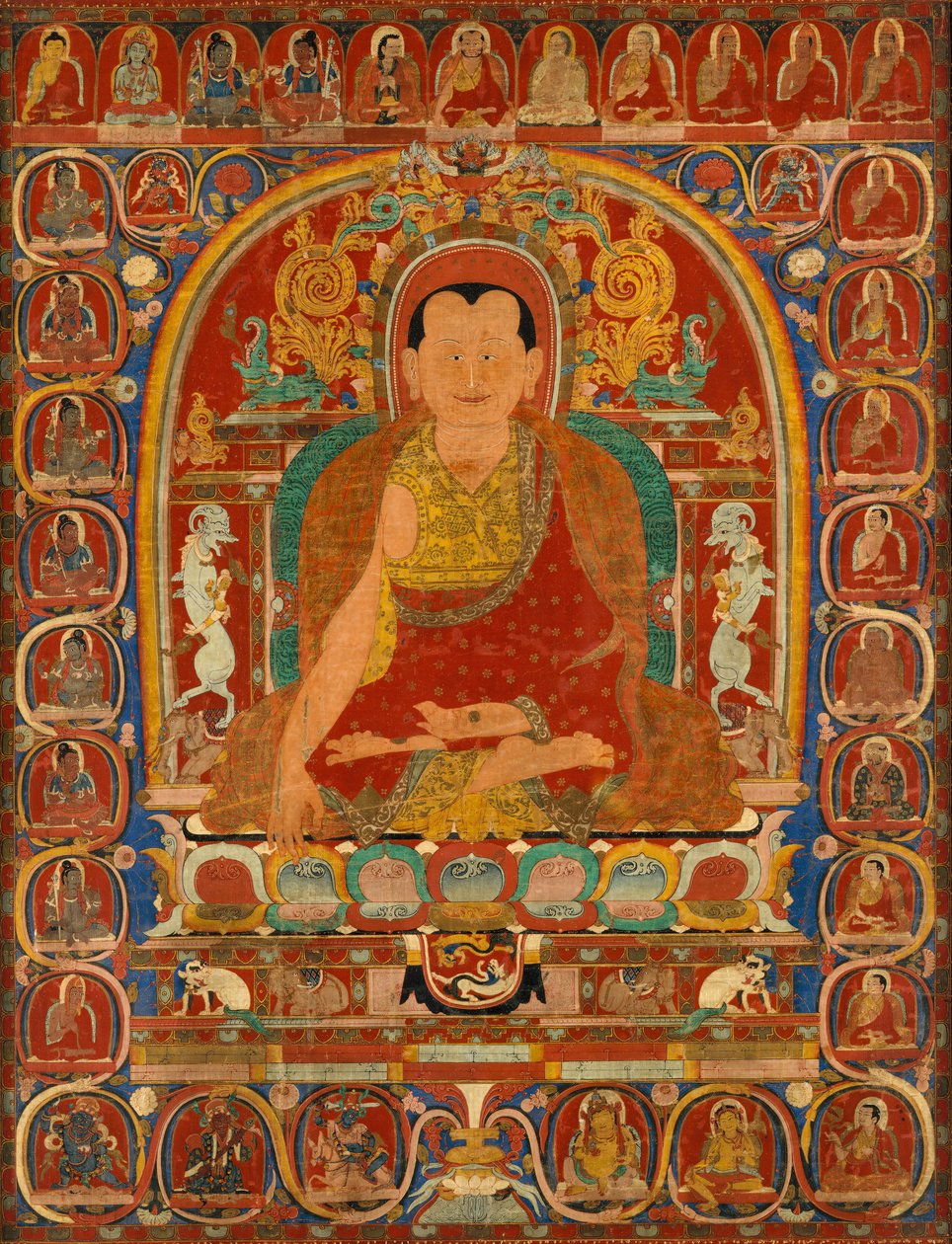 住持的血统画像，约1350年。 作者 不明