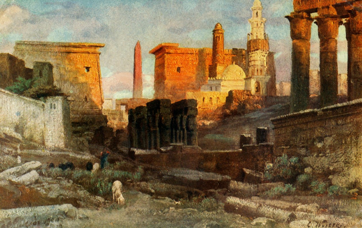 卢克索。寺庙，c1918-c1939。 作者 不明