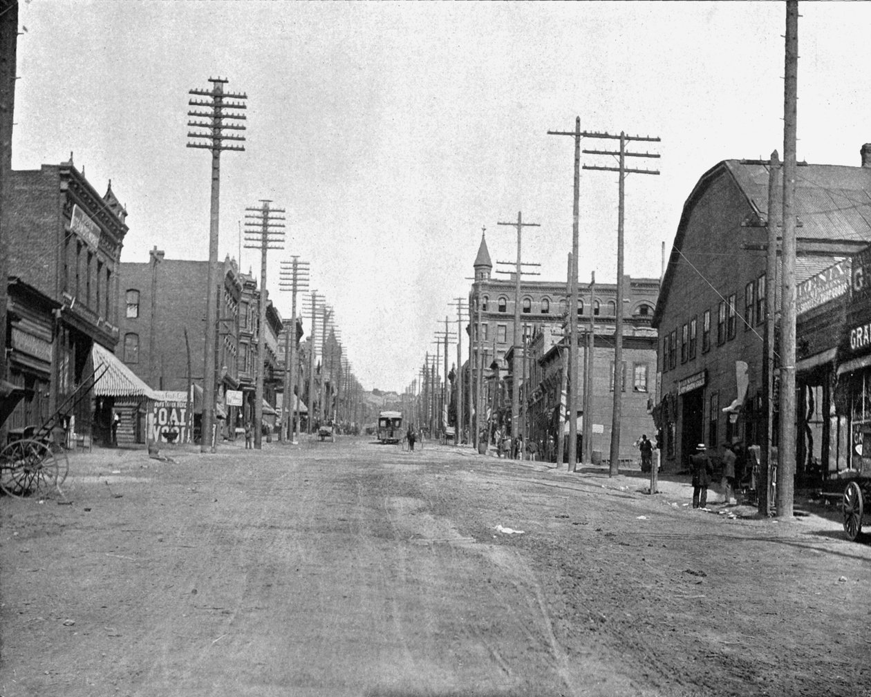 美国蒙大拿州比尤特市大街（Main Street），约建于1900年。 作者 不明