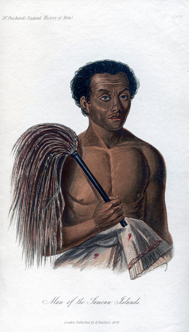 来自萨摩亚群岛的人，1848年 作者 不明
