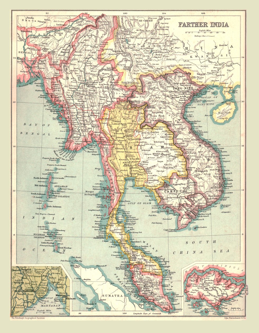 1902年印度远方地图。 作者 不明